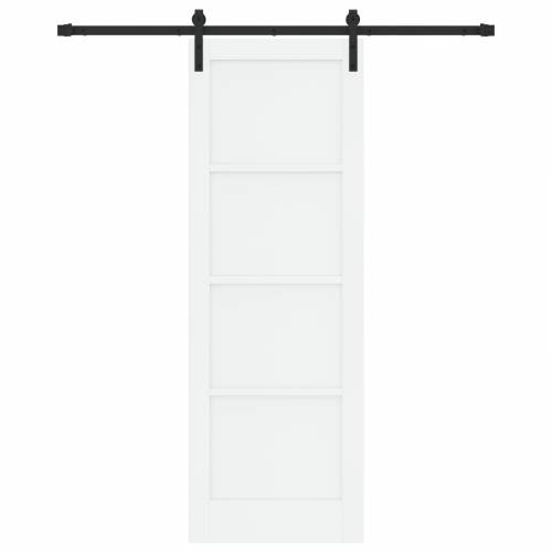 klizna vrata s hardverskim setom bijela 73.5x211 cm čvrsto drvo bor Cijena