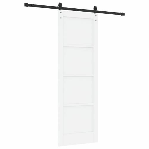 klizna vrata s hardverskim setom bijela 73.5x211 cm čvrsto drvo bor Cijena
