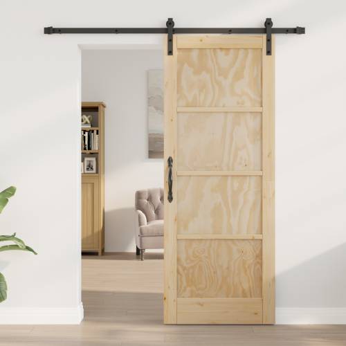 klizna vrata s priborom 78x202 cm od punog drva bora Cijena