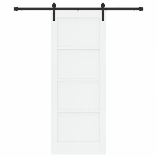 klizna vrata s hardverskim setom Bijela 78x202 cm Čvrsti bor Cijena