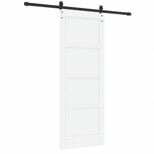 klizna vrata s hardverskim setom Bijela 78x202 cm Čvrsti bor Cijena
