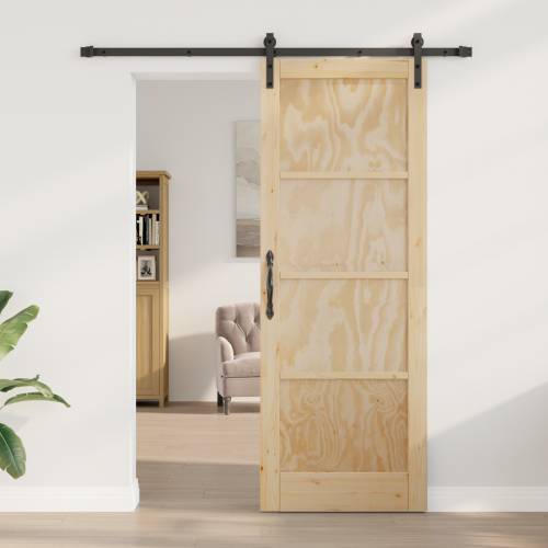 Klizna vrata s setom hardvera 78x211 cm Puno drvo bor Cijena