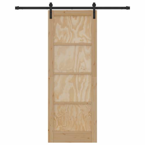 Klizna vrata s setom hardvera 78x211 cm Puno drvo bor Cijena