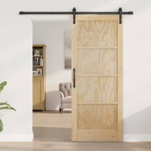 klizna vrata s kompletom 83x202 cm Čvrsta drvo bor Cijena