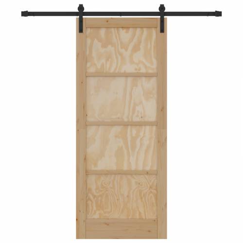 klizna vrata s kompletom 83x202 cm Čvrsta drvo bor Cijena