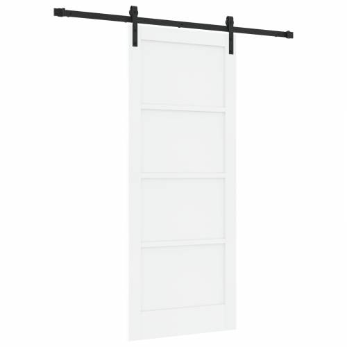 klizna vrata s setom hardvera Bijela 83x202 cm punog bora Cijena