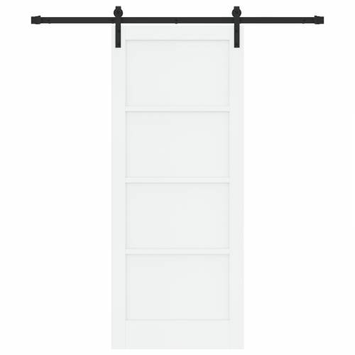 klizna vrata s setom hardvera Bijela 83x202 cm punog bora Cijena