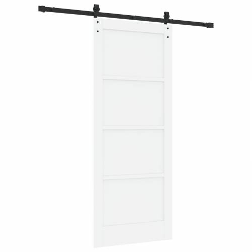 klizna vrata s setom hardvera Bijela 83x202 cm punog bora Cijena
