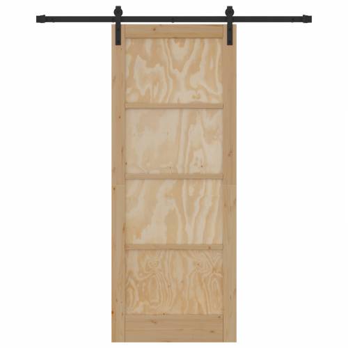 klizna vrata sa setom hardvera 83x211 cm od čvrstog bora Cijena