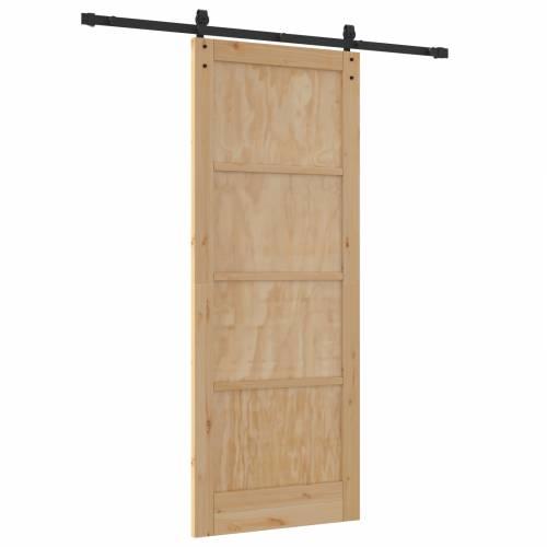 klizna vrata sa setom hardvera 83x211 cm od čvrstog bora Cijena