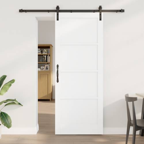 klizna vrata s setom hardvera bijela 83x211 cm čvrsto drvo bor Cijena