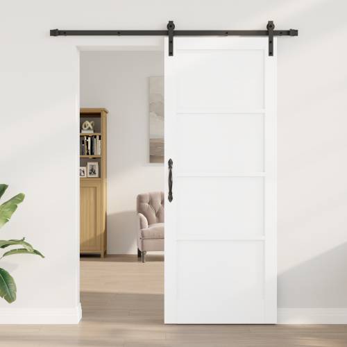 klizna vrata s setom hardvera bijela 83x211 cm čvrsto drvo bor Cijena