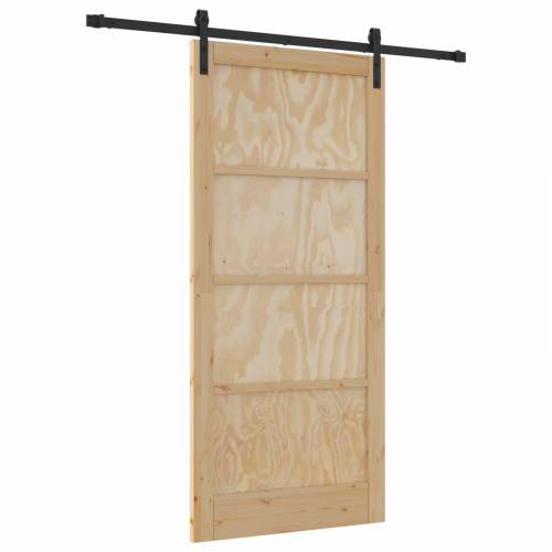 klizna vrata s setom dijelova 93x202 cm od solidnog drva borovine Cijena