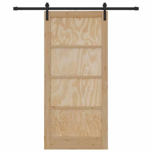 klizna vrata s setom dijelova 93x202 cm od solidnog drva borovine Cijena