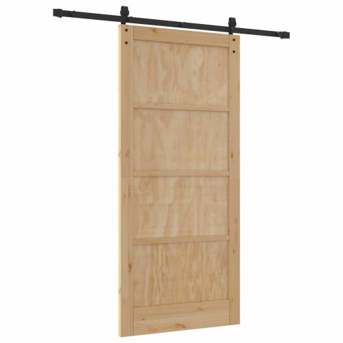 klizna vrata s setom dijelova 93x202 cm od solidnog drva borovine Cijena
