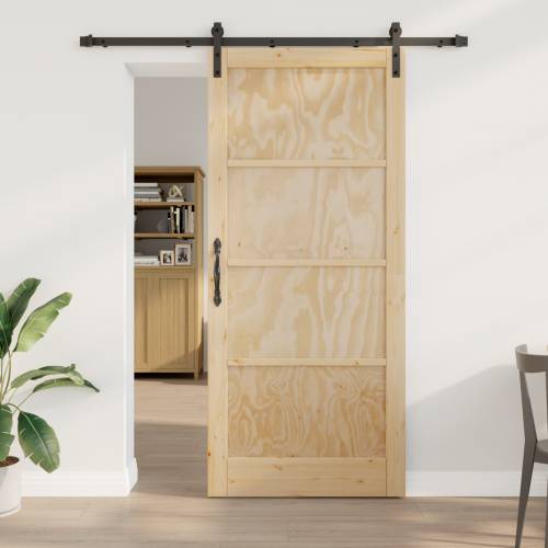 klizna vrata s hardverskim setom 93x211 cm Čvrsta drva od bora Cijena