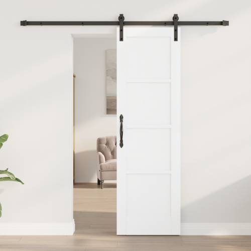 klizna vrata s setom hardvera bijela 61x198.5 cm čvrsto drvo bor Cijena