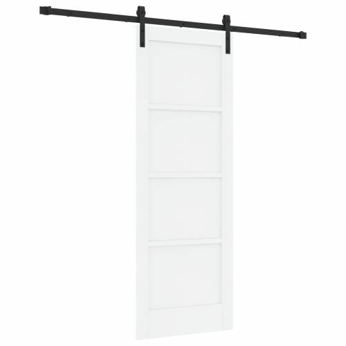 klizna vrata s kompletnim hardverom bijela 73.5x198.5 cm čvrsto drvo bor Cijena