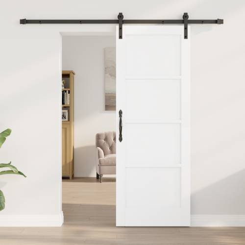 klizna vrata s kompletnim hardverom bijela 73.5x198.5 cm čvrsto drvo bor Cijena