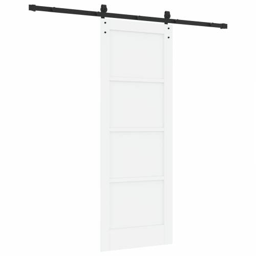 klizna vrata s kompletnim hardverom bijela 73.5x198.5 cm čvrsto drvo bor Cijena