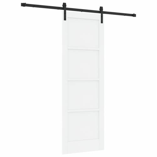 klizna vrata s kompletnom opremom bijela 73.5x211 cm od punog drva bor Cijena