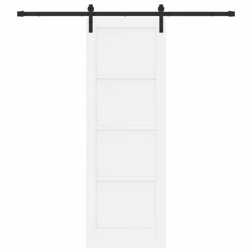 klizna vrata s kompletnom opremom bijela 73.5x211 cm od punog drva bor Cijena