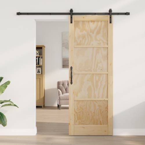 klizna vrata s hardverskim setom 78x211 cm čvrsto drvo bor Cijena