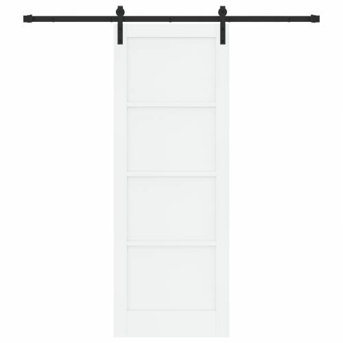 Klizna Vrata s Setom Pribor Bijela 78x211 cm Solid Drvo Bor Cijena