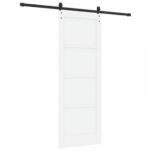 Klizna Vrata s Setom Pribor Bijela 78x211 cm Solid Drvo Bor Cijena
