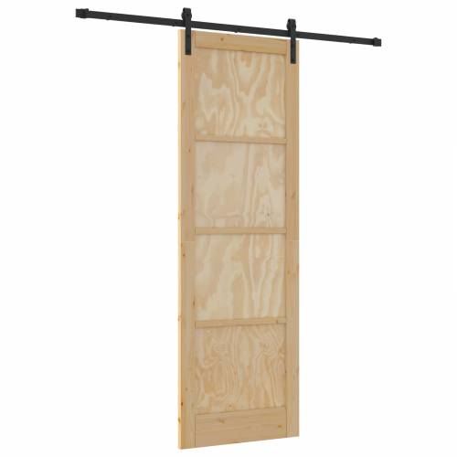 Klizna Vrata s Hardverom 78x232 cm od Punog Borovog Drva Cijena