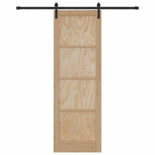 Klizna Vrata s Hardverom 78x232 cm od Punog Borovog Drva Cijena