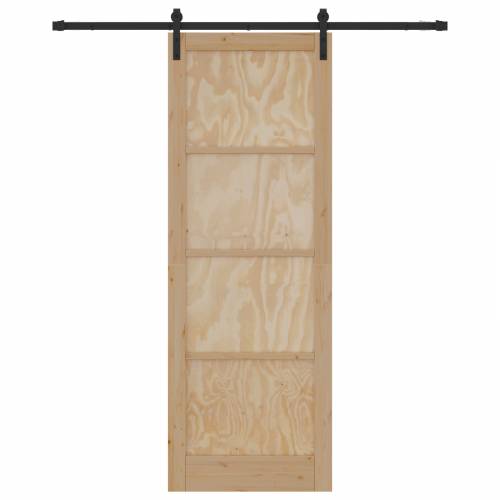 klizna vrata s setom opreme 83x232 cm punog borovog drveta Cijena