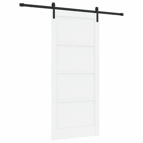 klizna vrata s hardverskim setom bijela 93x211 cm čvrsta drva bora Cijena