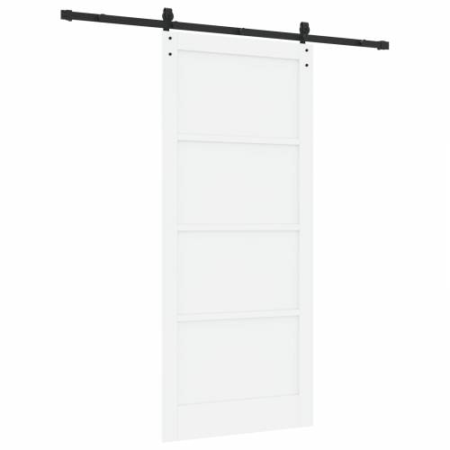 klizna vrata s hardverskim setom bijela 93x211 cm čvrsta drva bora Cijena