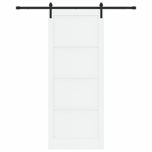 klizna vrata s hardverom Bijela 93x232 cm Čvrsto drvo bor Cijena