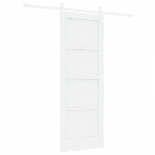 klizna vrata s hardverskim setom bijela 73.5x198.5 cm čvrsto drvo borovina Cijena