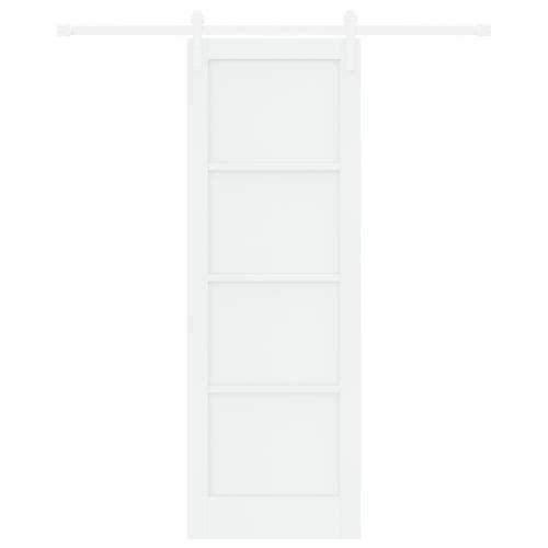 klizna vrata s setom dijelova bijela 73.5x211 cm od punog drva Cijena