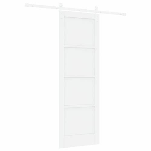 klizna vrata s setom dijelova bijela 73.5x211 cm od punog drva Cijena