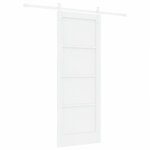 klizna vrata s setom stolarije Bijela 78x202 cm Čvrsto drvo Bor Cijena