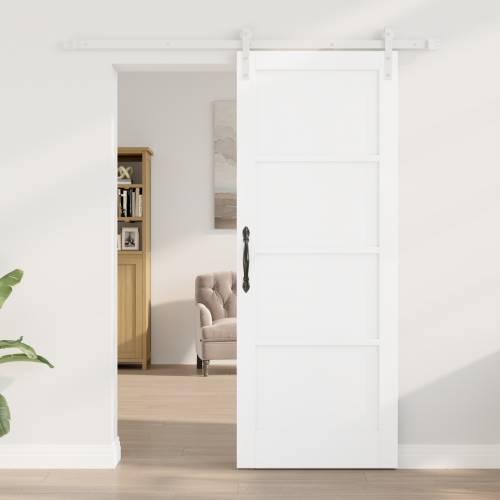 klizna vrata s setom stolarije Bijela 78x202 cm Čvrsto drvo Bor Cijena