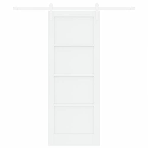 klizna vrata s setom stolarije Bijela 78x202 cm Čvrsto drvo Bor Cijena