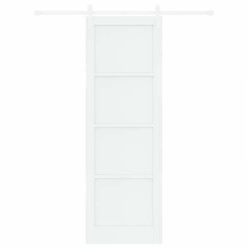 Klizna vrata s opremom Bijela 78x232 cm Čvrsto drvo bor Cijena