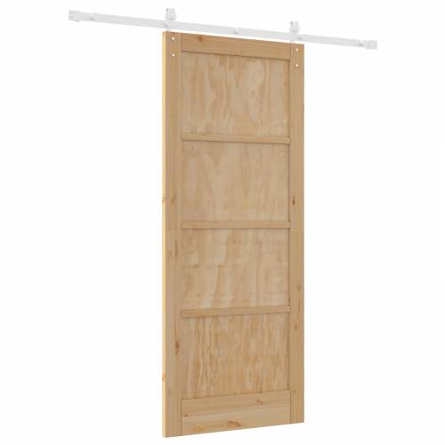 Klizna Vrata s Setom Hardvera 83x202 cm od Čvrstog Borovog Drveta Cijena