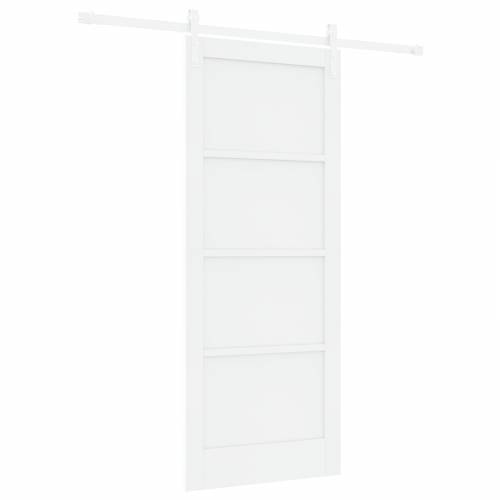 klizna vrata s opremom bijela 83x202 cm čvrsta drvena borovina Cijena