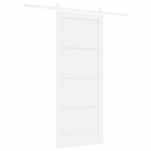 klizna vrata s opremom bijela 83x202 cm čvrsta drvena borovina Cijena