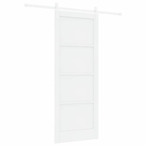 klizna vrata s opremom bijela 83x211 cm od punog drveta borov Cijena
