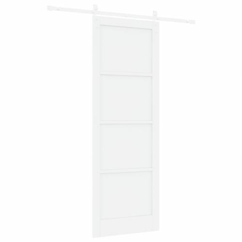 Klizna vrata s setom hardvera bijela 83x232 cm čvrsto drvo bor Cijena