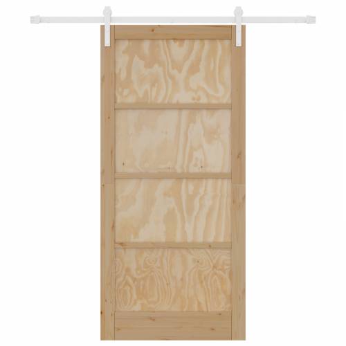 Klizna vrata s kompletnim hardverom 93x202 cm čvrstog drva borovine Cijena