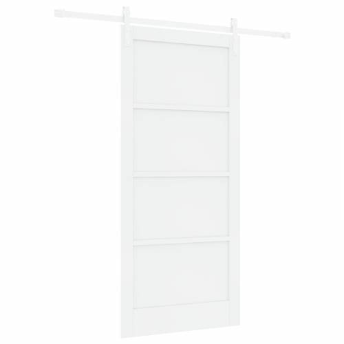 klizna vrata s setom hardvera bijela 93x202 cm od punog drva bor Cijena