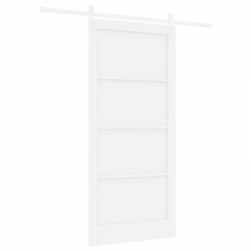 klizna vrata s setom hardvera bijela 93x202 cm od punog drva bor Cijena